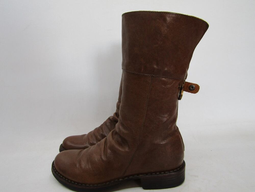 Fiorentini + Baker Womens Sz 35 EUR Brown Leather Zip Ankle Fashion Boots Bootie